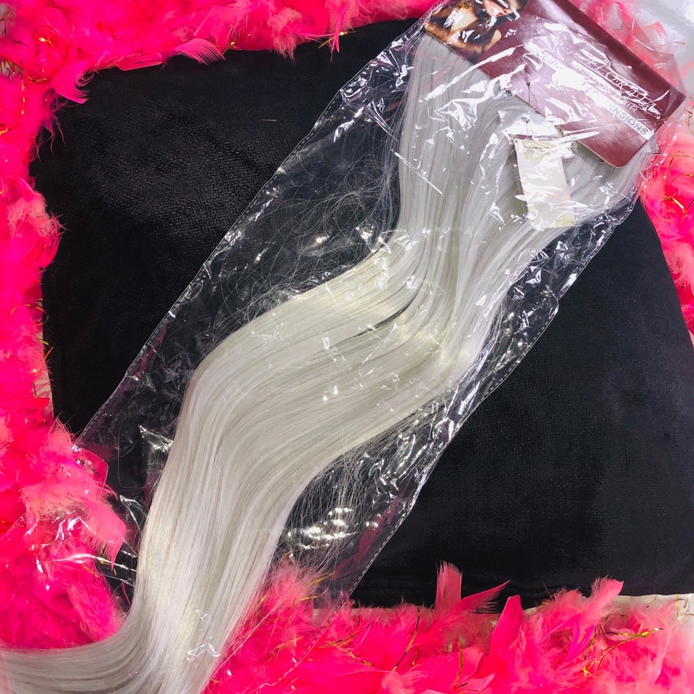 platinum grey hair extensions